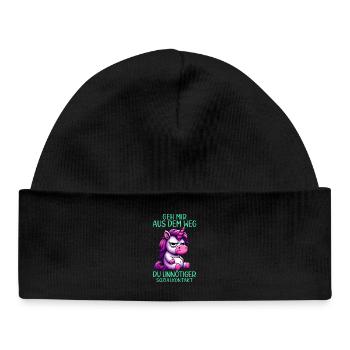 Get out of my way, you unnecessary social contact - Baby Organic Beanie - black - Front