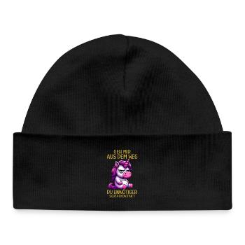 Get out of my way, you unnecessary social contact - Baby Organic Beanie - black - Front