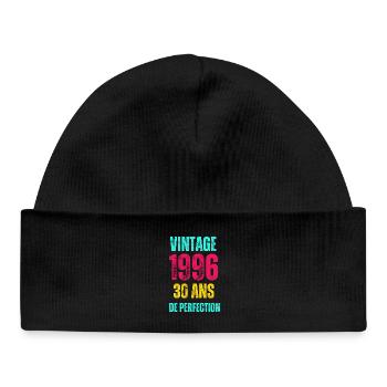 Vintage 1996: 30 Ans de Perfection - Bonnet bébé bio - noir - Devant