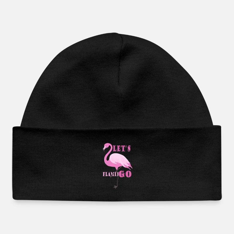 Déclaration de style de la Fille Flamant Rose - Bonnet bébé bio - noir