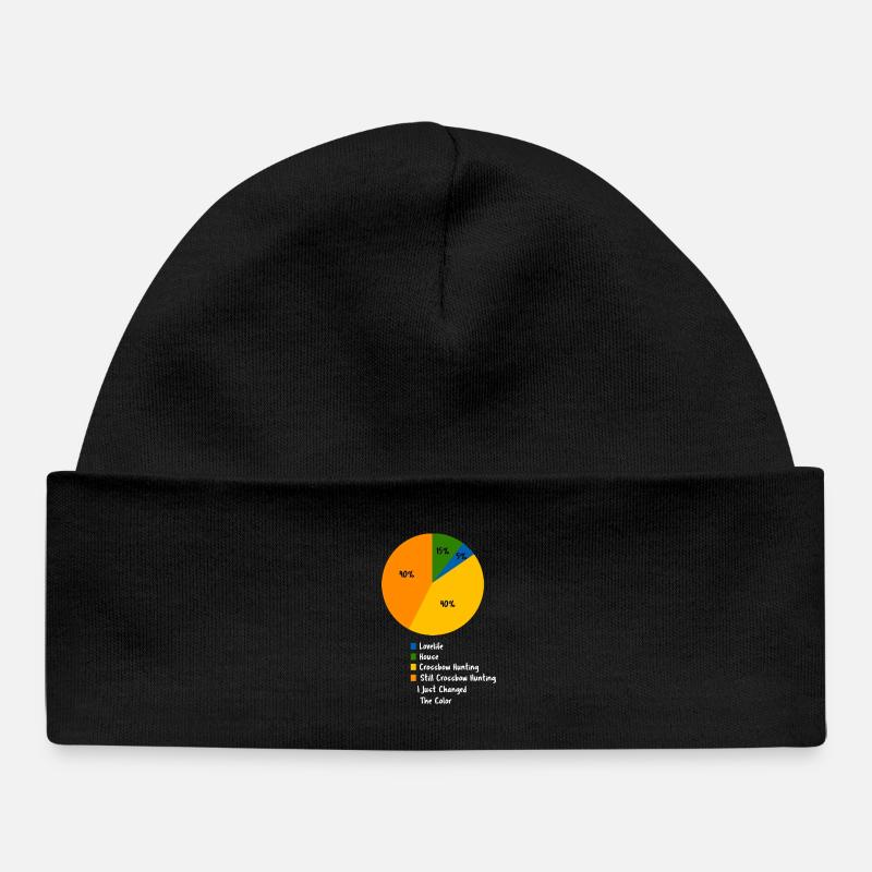 Drôle de diagramme circulaire pour chasse à l’arbalète - Bonnet bébé bio - noir