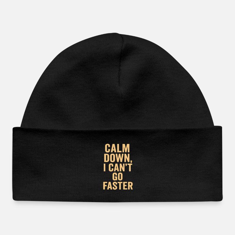 Calme-toi, je ne peux pas aller plus vite - Bonnet bébé bio - noir