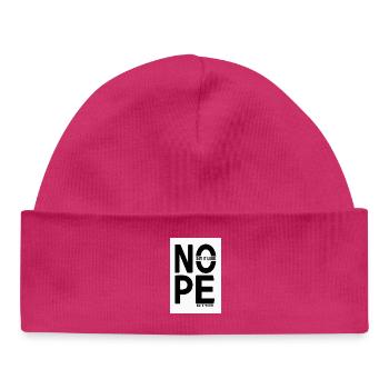 NON, dis-le fort, déclaration minimaliste - Bonnet bébé bio - hot pink - Devant