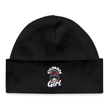 Cuba Pride & Home - Design du drapeau de Cuba - Bonnet bébé bio - noir - Devant