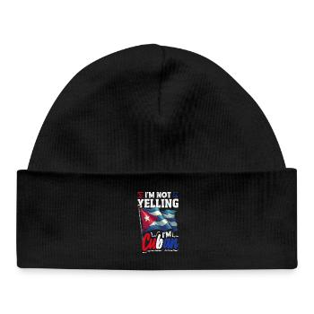 Cuba Pride & Home - Design du drapeau de Cuba - Bonnet bébé bio - noir - Devant
