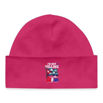 Cuba Pride & Home - Design du drapeau de Cuba - Bonnet bébé bio - hot pink - Devant