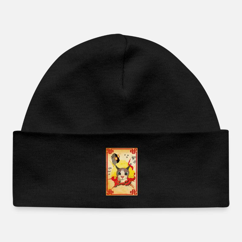 Mr Boom Cat - Bonnet bébé bio - noir
