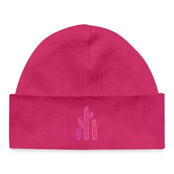 Chemise en cactus colorée – style désertique bohème - Bonnet bébé bio - hot pink - Devant