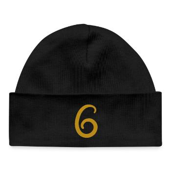 6 - Baby Organic Beanie - black - Front