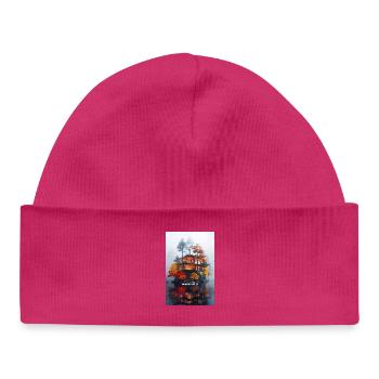 KEINE ADRESSE BENÖTIGT - Moderne Villa der Herbstinsel - Baby Organic Mütze - hot Pink - Vorne