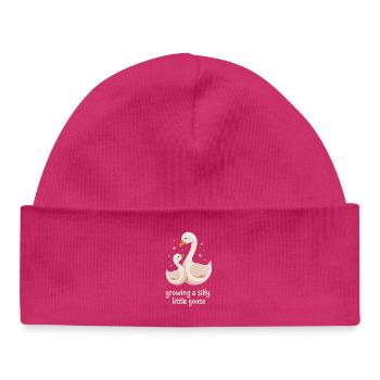 Wachsende Alberne Gänse - Baby Organic Mütze - hot Pink - Vorne