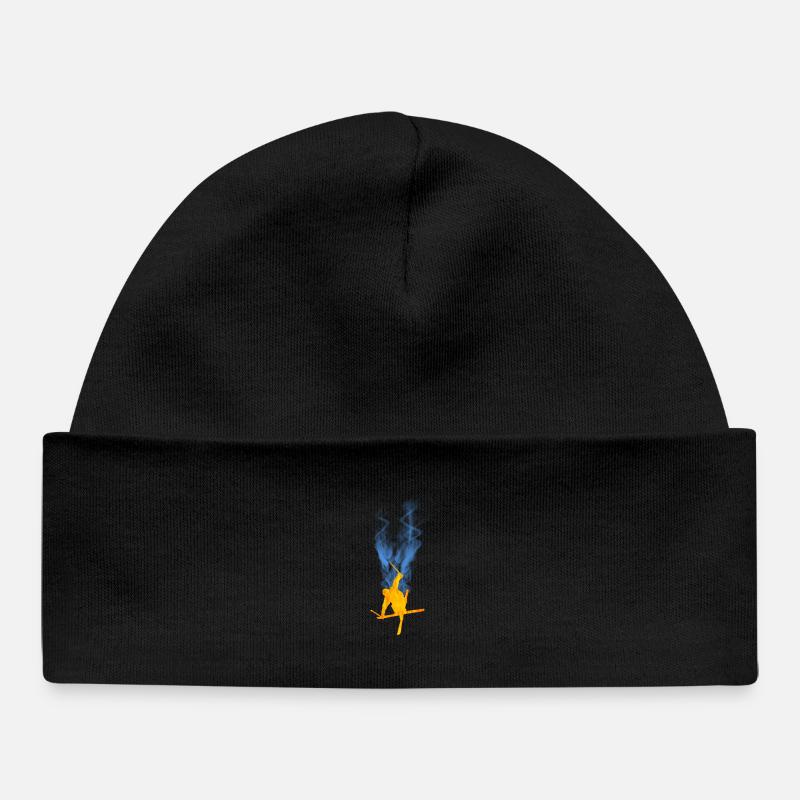 Flamme de ski acrobatique - Bonnet bébé bio - noir