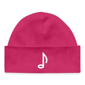 Symbole de la note - Bonnet bébé bio - hot pink - Devant