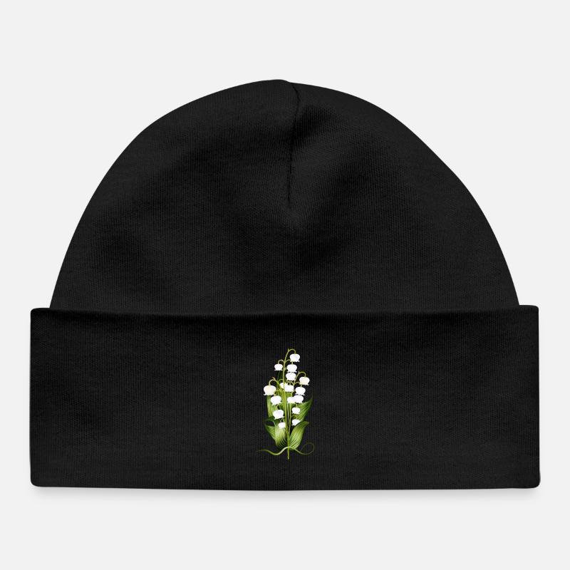 délicat arrangement du muguet comme salutation printanière - Bonnet bébé bio - noir