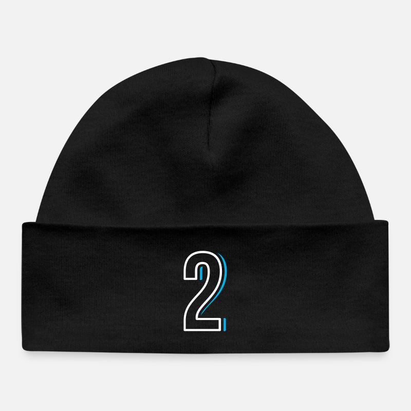 Numéro 2 - Deux - Bonnet bébé bio - noir