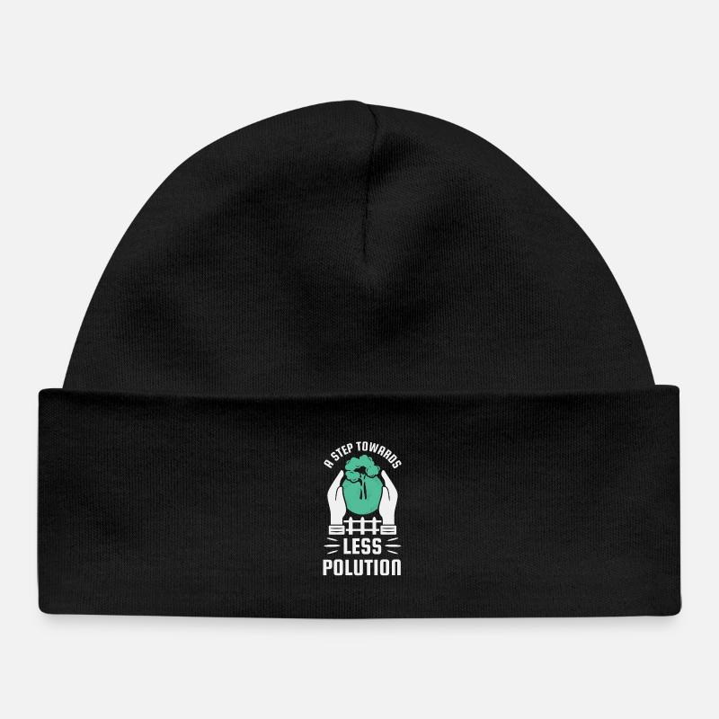 Step towards less pollution - Baby Organic Beanie - black