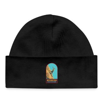 Illustration bouquetin dans le Mercantour - Bonnet bébé bio - noir - Devant
