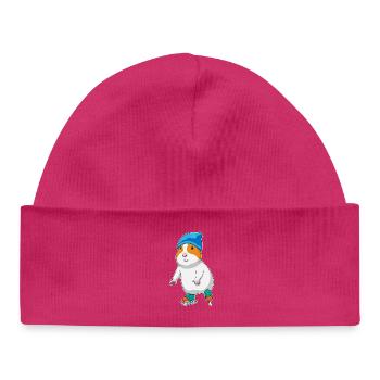 Hamster patins à glace - Bonnet bébé bio - hot pink - Devant