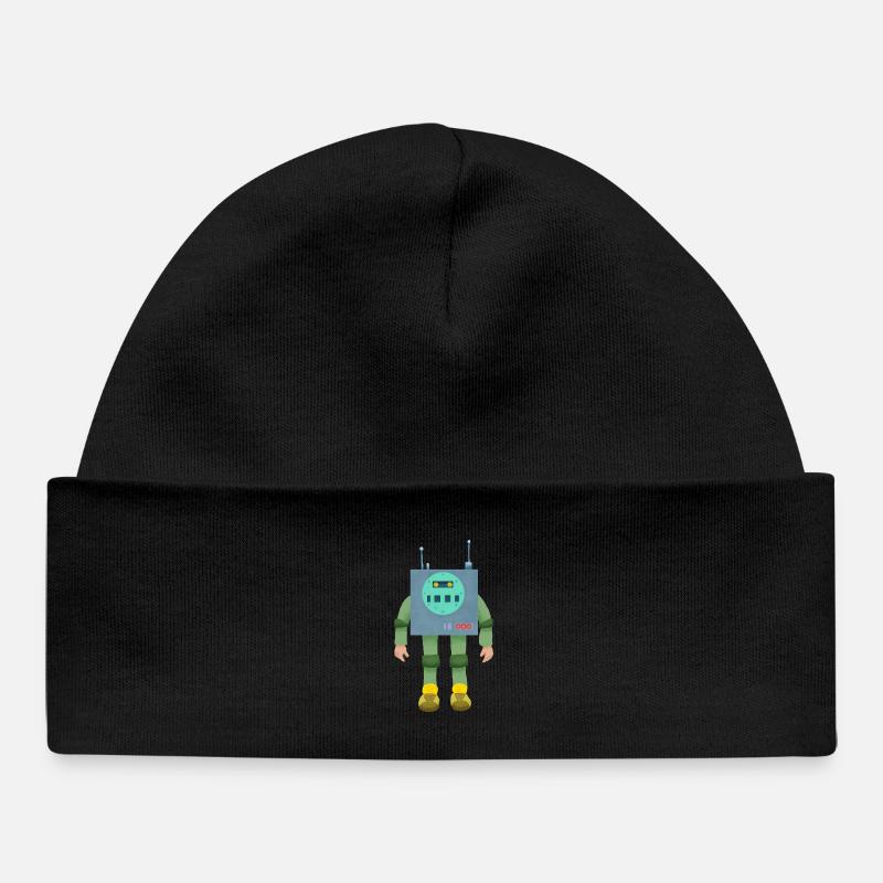Garçon robotisé - Bonnet bébé bio - noir