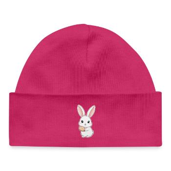 Bunny, Rabbit, Easter Bunny - Baby Organic Beanie - hot pink - Front