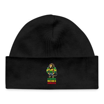 Jamaica lion reggae music - Baby Organic Beanie - black - Front