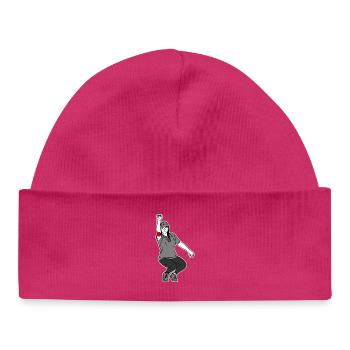 Petanque Spielerin Rechtshänderin - Baby Organic Mütze - hot Pink - Vorne
