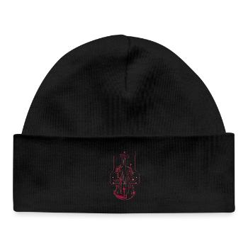 Violin Drawing - Baby Organic Beanie - black - Front