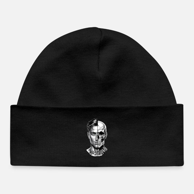 Existence Duality (be or not to be) - Baby Organic Beanie - black