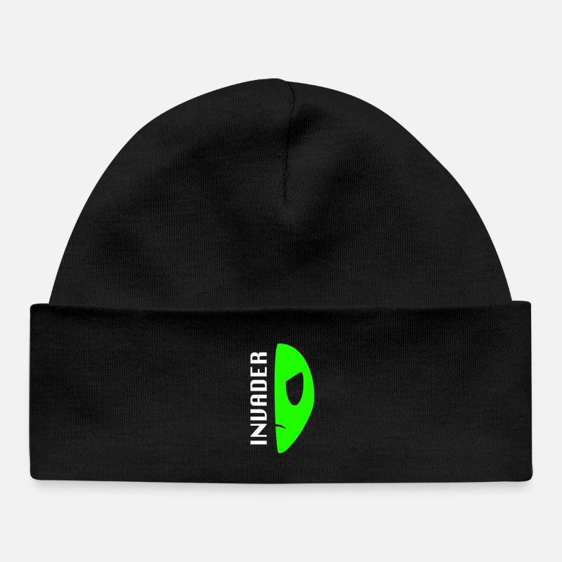 invader - Baby Organic Beanie - black