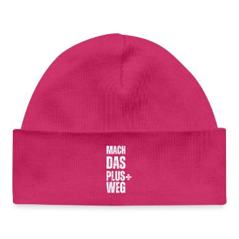 Motivierendes Druckdesign mit positivem Spruch - Baby Organic Mütze - hot Pink - Vorne