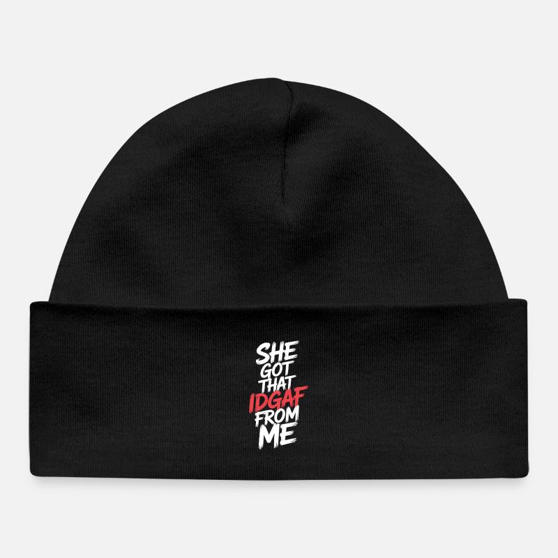 Elle a obtenu cet IDGAF de MOI - Bonnet bébé bio - noir