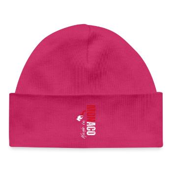 Hergestellt in Monaco, vertikales Design - Baby Organic Mütze - hot Pink - Vorne