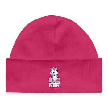 Avant que vous ne demandiez, pas de licorne licornes fan de licorne - Bonnet bébé bio - hot pink - Devant
