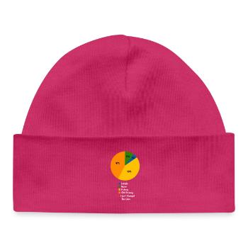 Diagramme circulaire de pêche drôle : pêcheur sarcastique - Bonnet bébé bio - hot pink - Devant