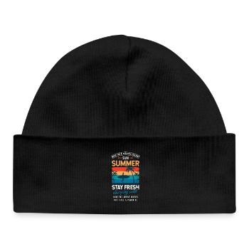 Summer Stay Fresh Surfing Vibes Graphic - Baby Organic Beanie - black - Front