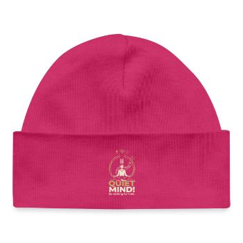 Quiet Mind - Baby Organic Beanie - hot pink - Front
