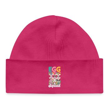 Frohe Ostern Süßer Osterhase Eiersuche Ostereier - Baby Organic Mütze - hot Pink - Vorne