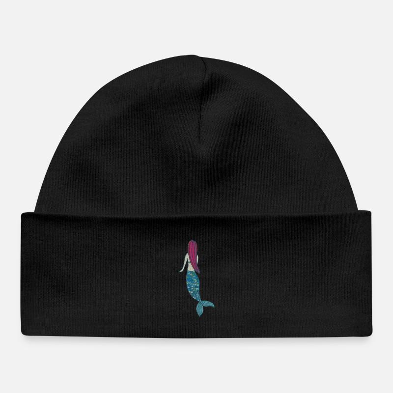 sirène - Bonnet bébé bio - noir