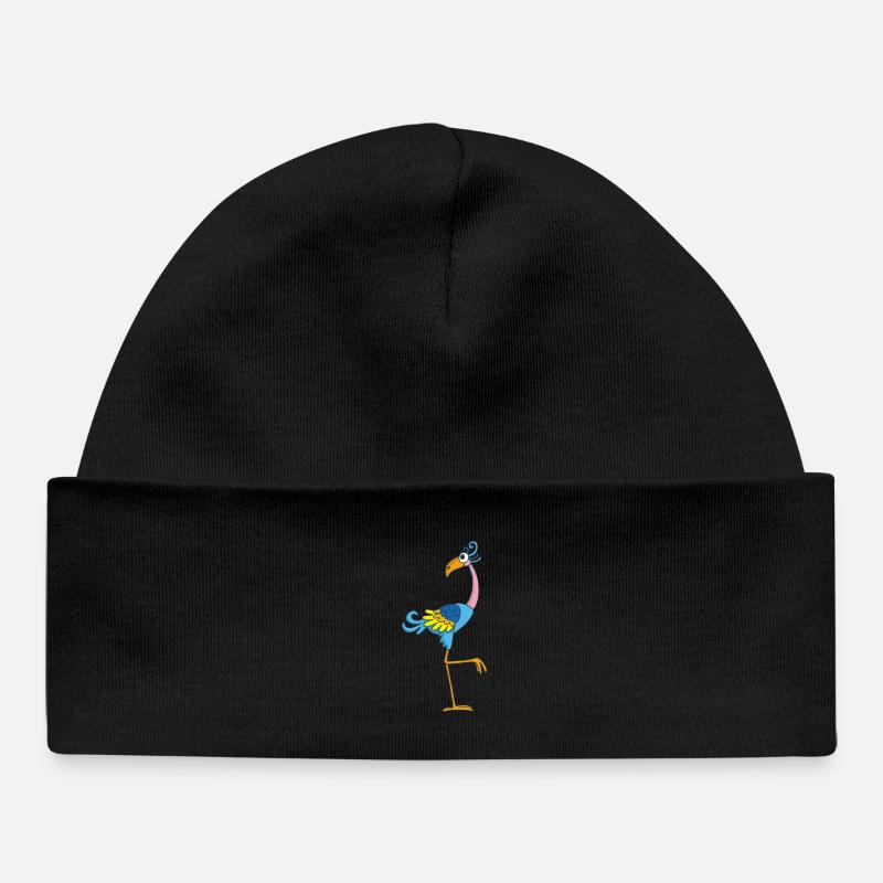 Oiseau rigolo - Bonnet bébé bio - noir