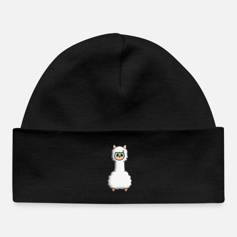 Alpaga - Bonnet bébé bio - noir