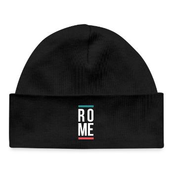 Rome City Bold Typography-Design - Baby Organic Mütze - Schwarz - Vorne