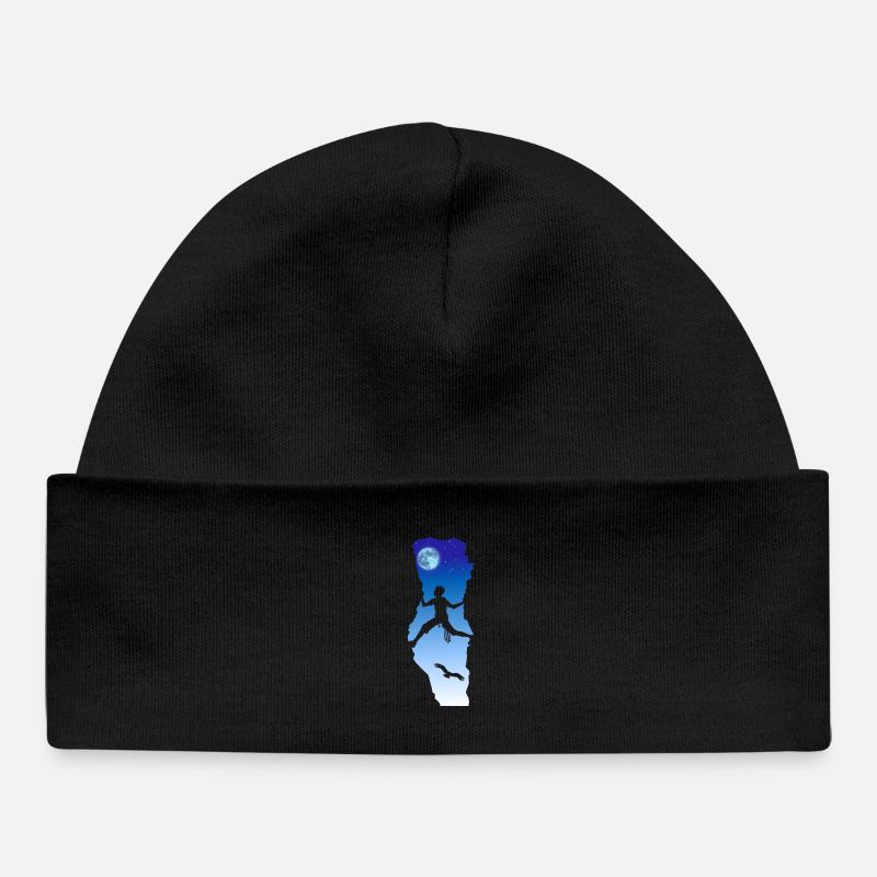 Escalade de nuit - Bonnet bébé bio - noir
