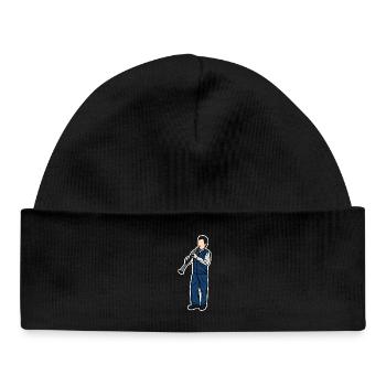 Little clarinetist - Baby Organic Beanie - black - Front