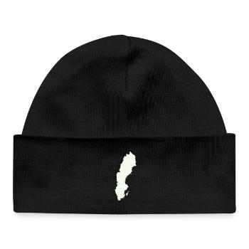 Imprimé silhouette suédoise - Bonnet bébé bio - noir - Devant