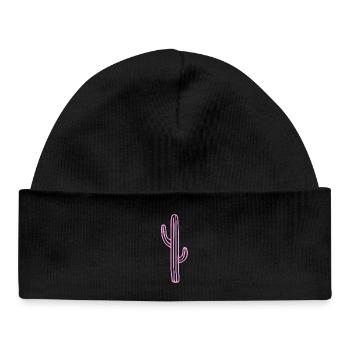 Chemise minimaliste en cactus – Esthétique bohème du désert - Bonnet bébé bio - noir - Devant