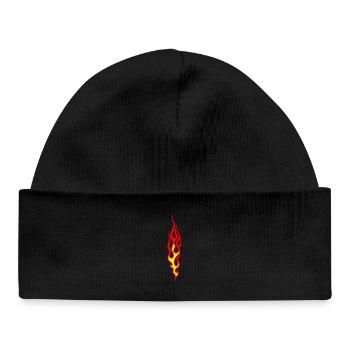 flammen - Baby Organic Mütze - Schwarz - Vorne