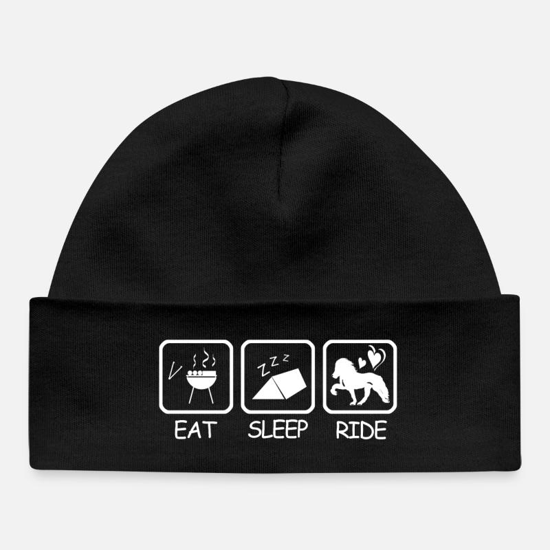 Islande Chemises de compétition Grillades Meat Tent Ride - Bonnet bébé bio - noir
