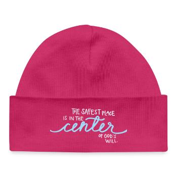 Der sicherste Ort (dunkel) - Baby Organic Mütze - hot Pink - Vorne