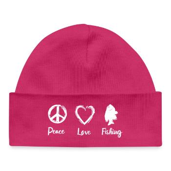Amour de la pêche - Bonnet bébé bio - hot pink - Devant