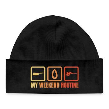 My Weekend Routine - Baby Organic Beanie - black - Front